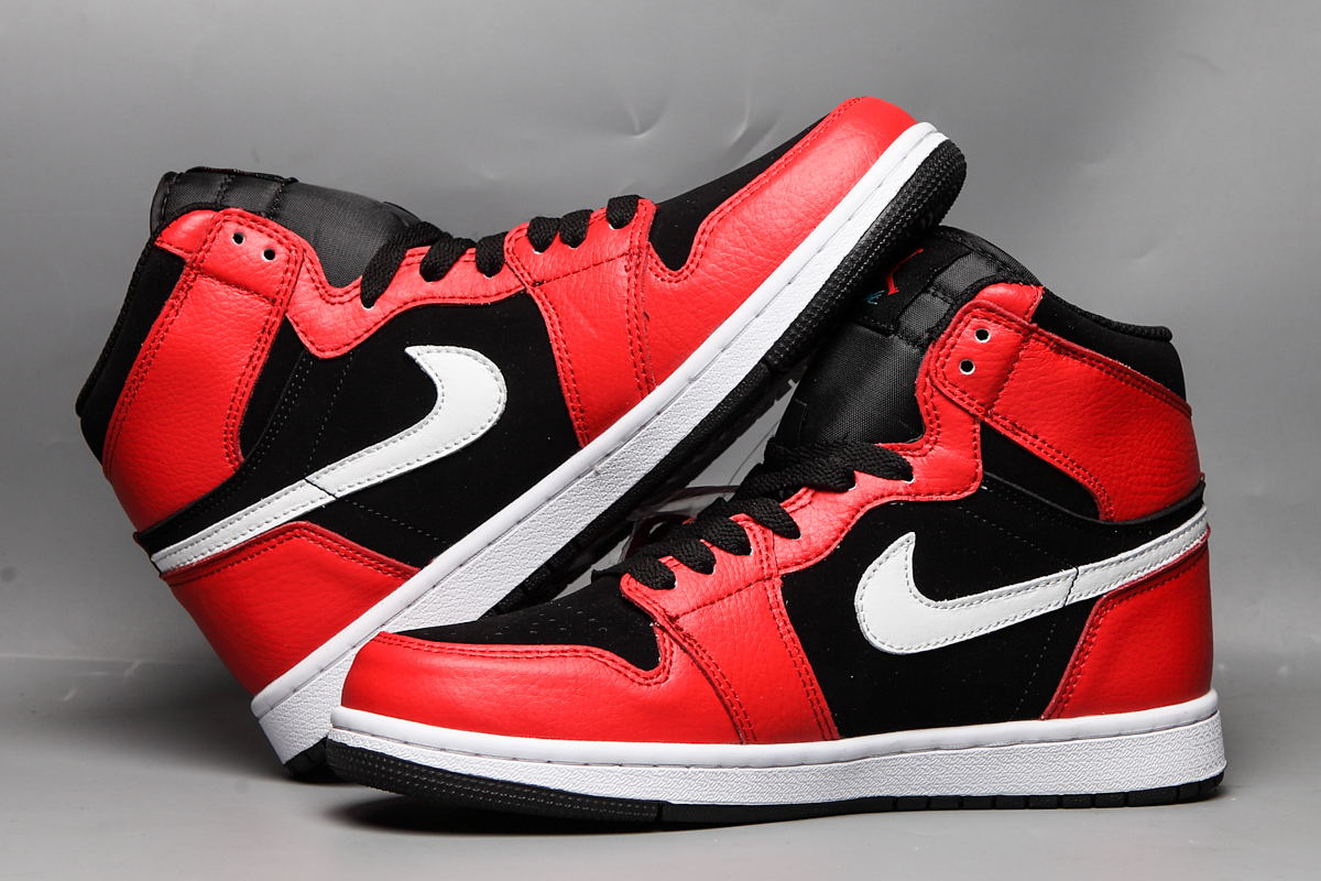 2019 Air Jordan 1 GS Retro Red Black White Shoes - Click Image to Close